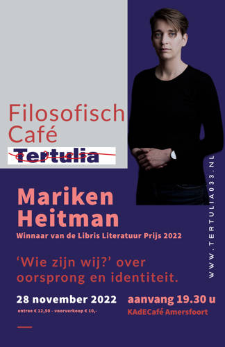 Affiche Filosofisch Cafe met Mariken Heitman