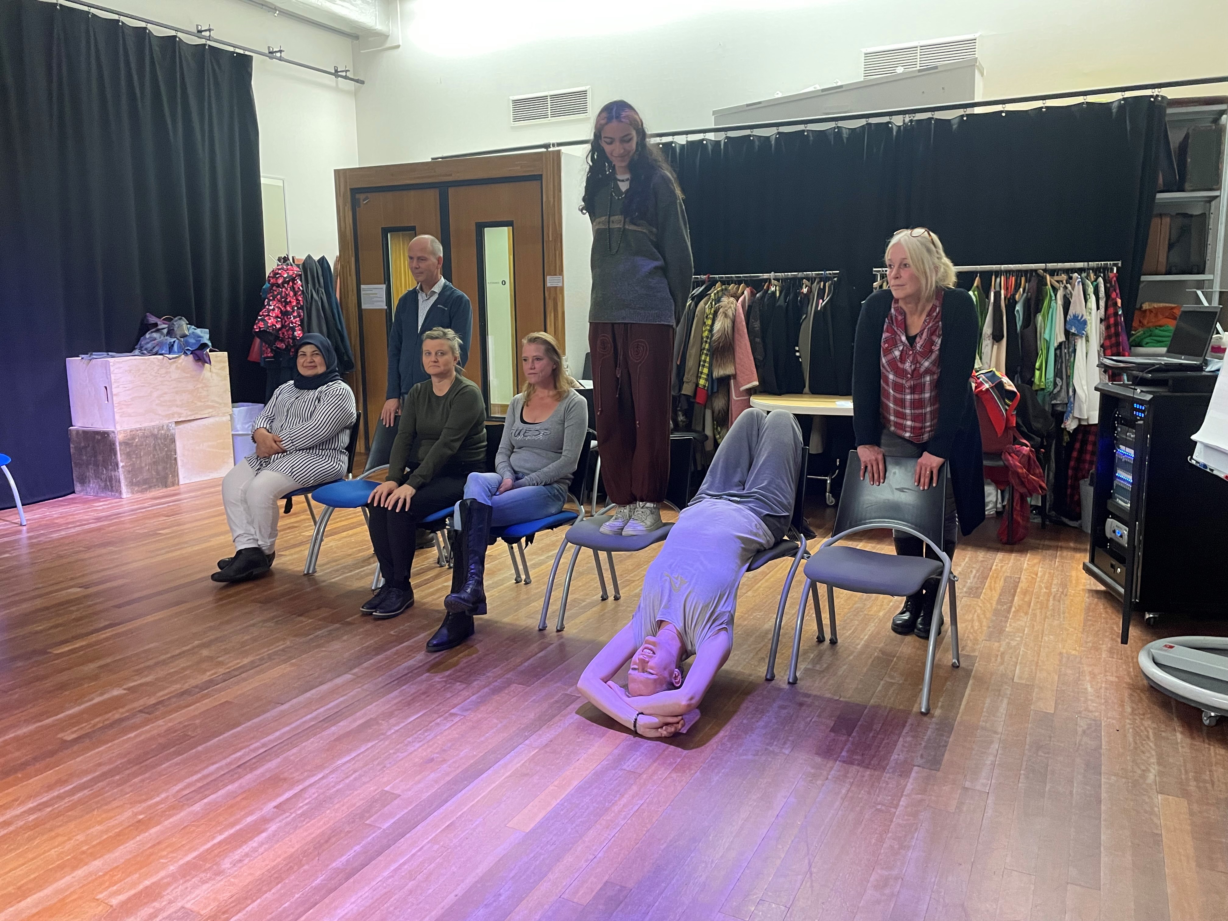 Beeld ui t een theaterles