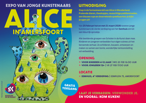 Uitnodiging opening tentoonstelling Alice in Amersfoort