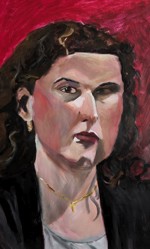 Geschilderd portret van een vrouw