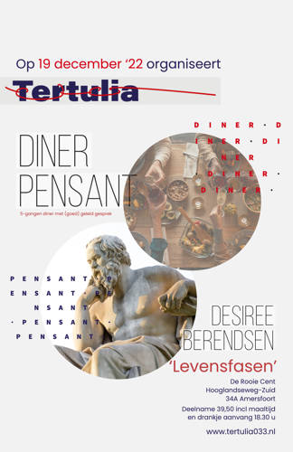Affiche voor Diner pensant bij Tertulia