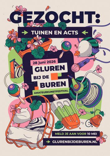 Affiche voor Gluren bij de Buren 2026