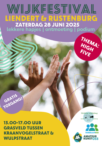 Flyer wijkfestival Liendert Rustenburg_voorkant