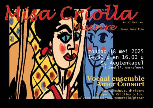 Affiche van jubileumconcert van Amer consort