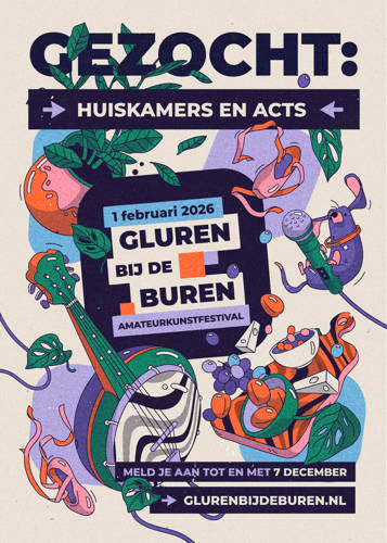 Affiche Gluren bij de buren